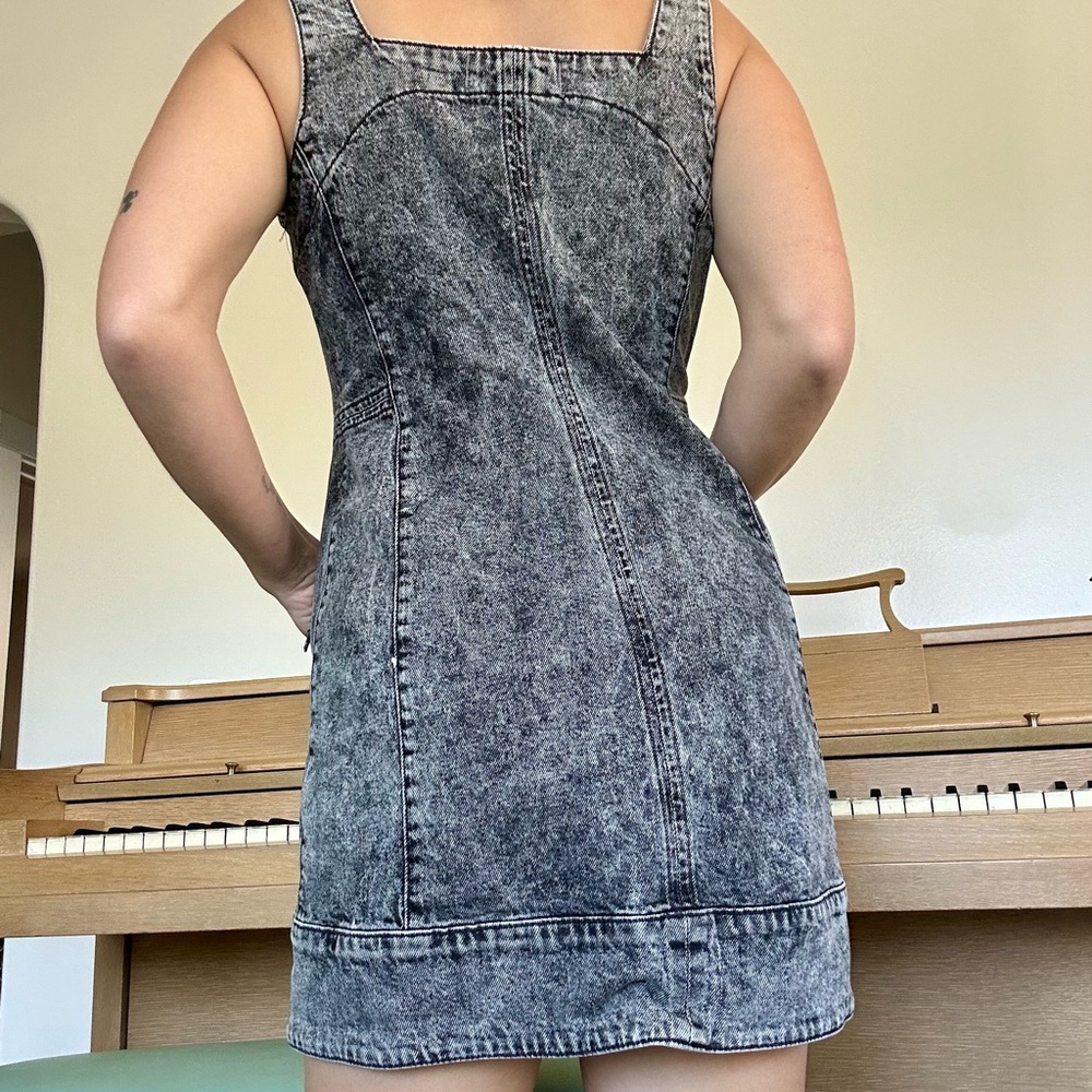 Denim Zip up dress - Picture 3 of 4